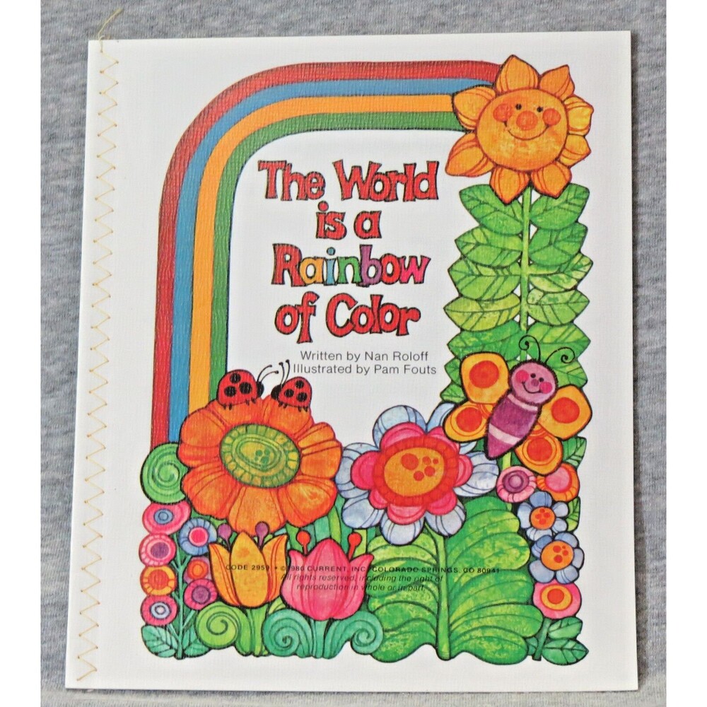 The World is a Rainbow of Color Rare Children's Book Bright Illustrations 1985